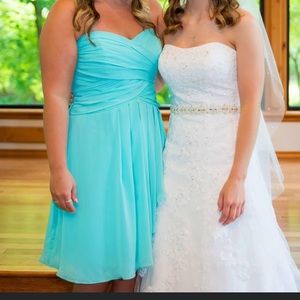 Teal bridesmaids dress